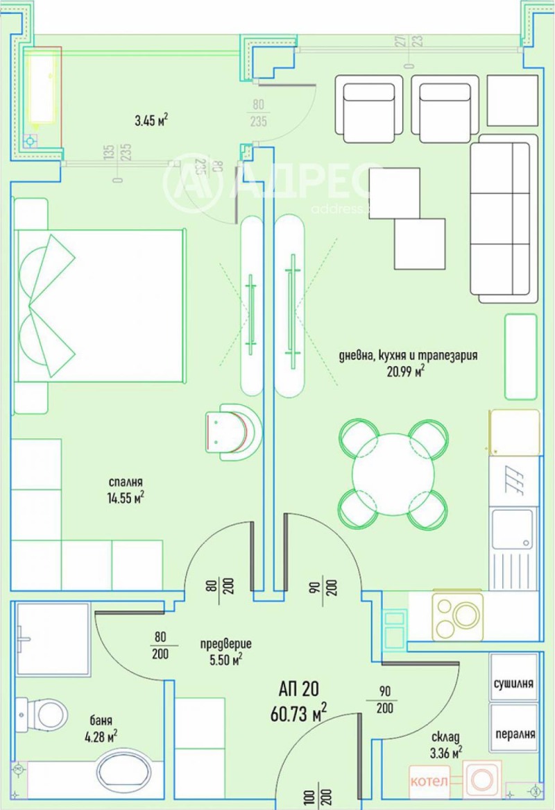 De vânzare  1 dormitor Sofia , Malinova dolina , 72 mp | 63103566 - imagine [4]