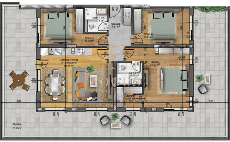 Продава 4-СТАЕН, гр. Пловдив, Христо Смирненски, снимка 3 - Aпартаменти - 49024146