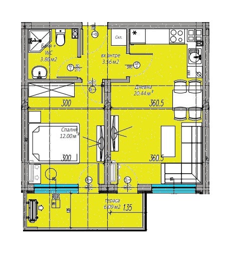 Продава  2-стаен град Пловдив , Въстанически , 62 кв.м | 50656135 - изображение [2]