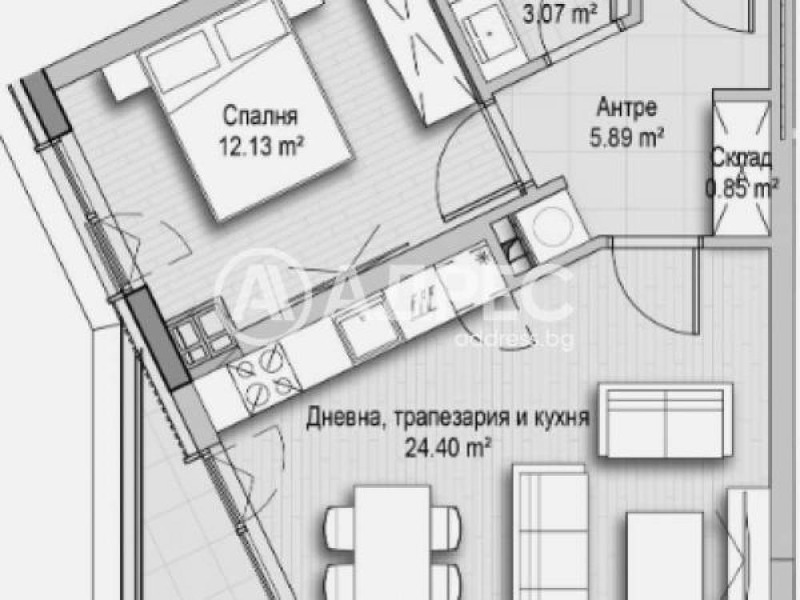 Продается  1 спальня София , Хладилника , 74 кв.м | 42263313