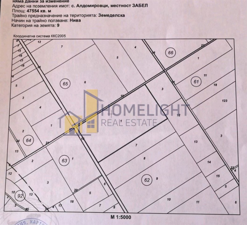 Zu verkaufen  Handlung region Sofia , Aldomirowzi , 58104 qm | 45435810 - Bild [5]