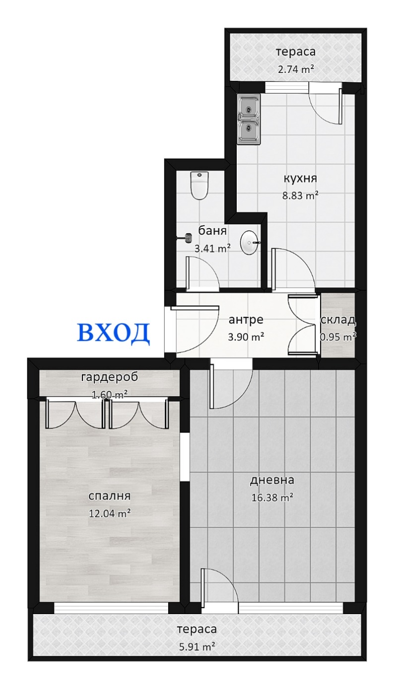 Продава 2-СТАЕН, гр. София, Банишора, снимка 1 - Aпартаменти - 49308062