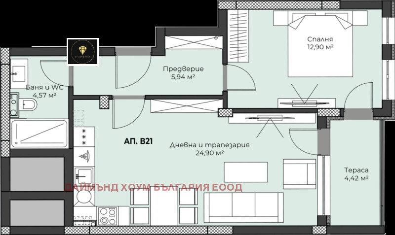 De vânzare  1 dormitor Plovdiv , Peștersco șose , 75 mp | 23002245 - imagine [2]