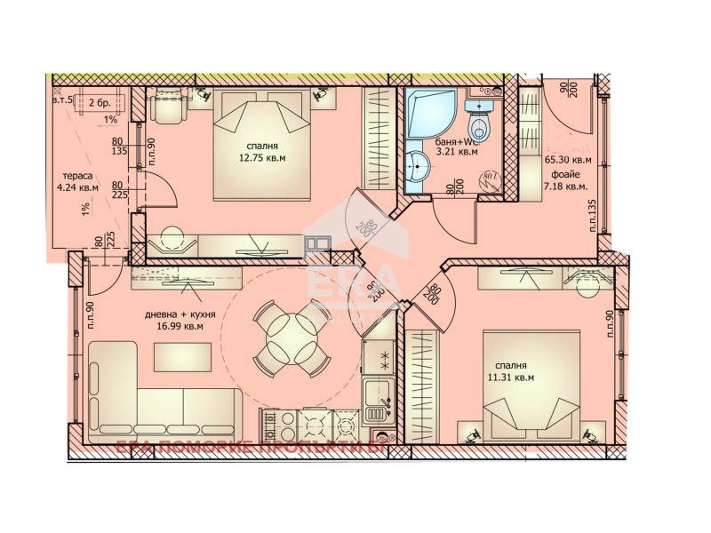 À venda  2 quartos região Burgas , Aheloi , 79 m² | 25495783 - imagem [12]