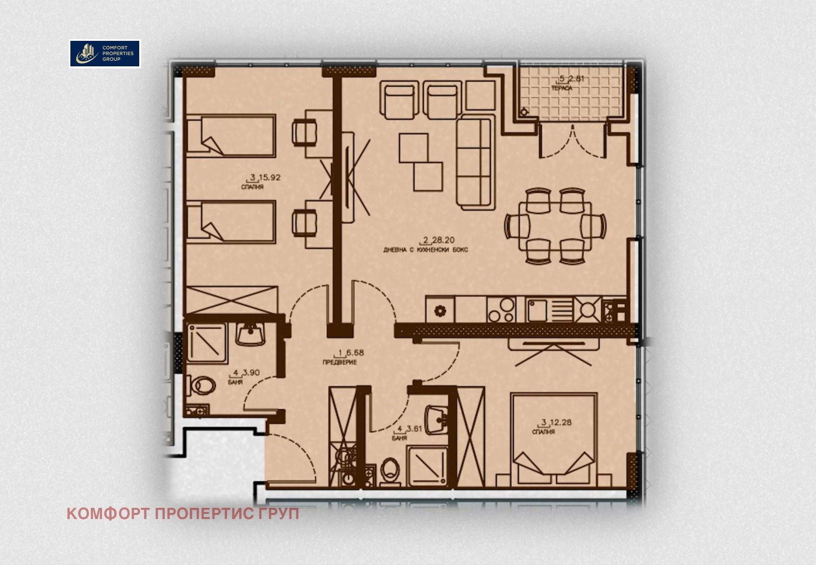 Продава 3-СТАЕН, гр. София, Малинова долина, снимка 5 - Апартаменти - 54355743