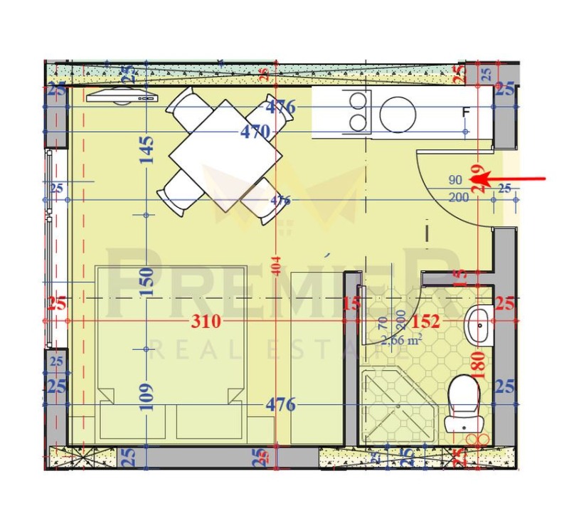 Продава 2-СТАЕН в област Добрич, с. Кранево - 26 кв.м / 42 500 € » 83 122.78 лв., ИМОТИ ПРЕМИЕР