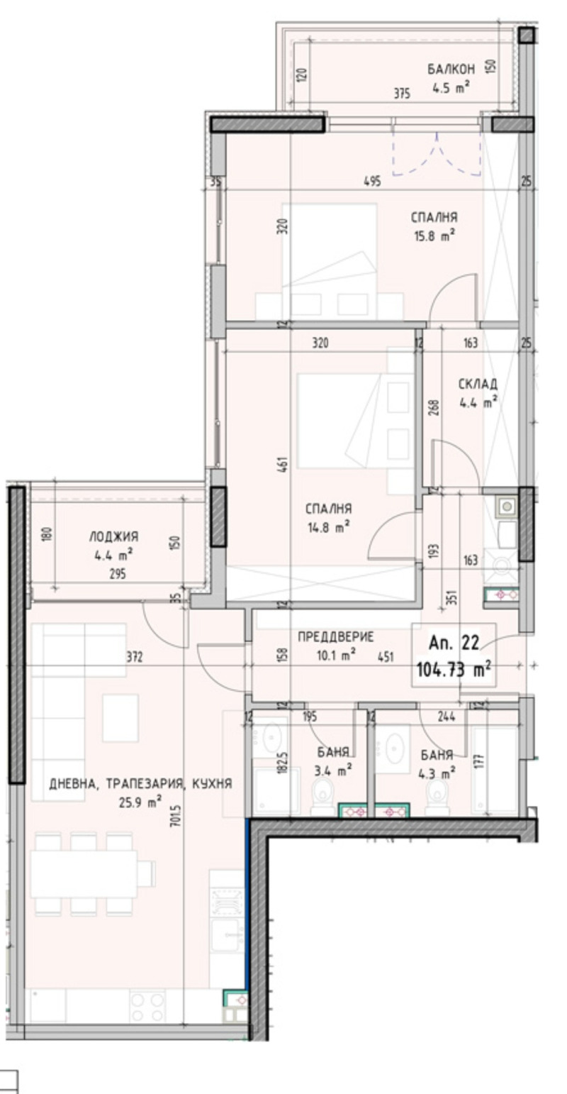 De vânzare  2 dormitoare Sofia , Malinova dolina , 123 mp | 73373228 - imagine [2]