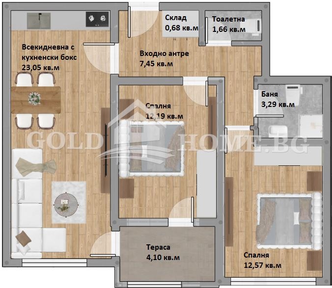 Zu verkaufen  2 Schlafzimmer Plowdiw , Hristo Smirnenski , 91 qm | 77533646 - Bild [2]