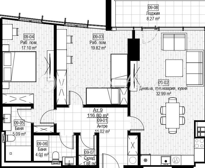 Zu verkaufen  2 Schlafzimmer Sofia , Mladost 3 , 165 qm | 91976448 - Bild [13]