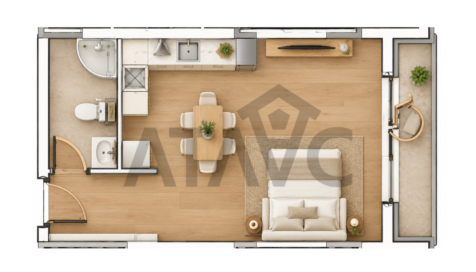 Продава 1-СТАЕН, гр. Пловдив, Кючук Париж, снимка 2 - Апартаменти - 56321825