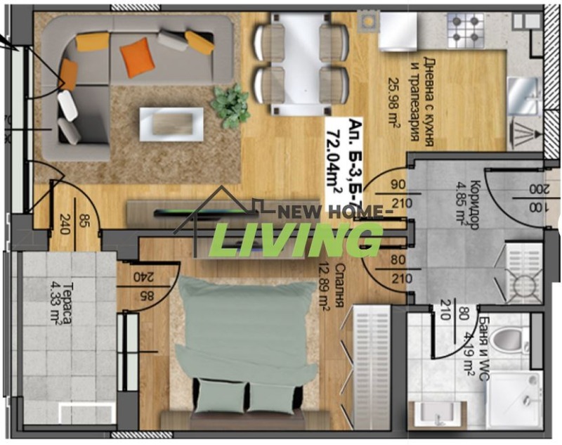 Продава 2-СТАЕН, гр. Пловдив, Христо Смирненски, снимка 1 - Aпартаменти - 49492761