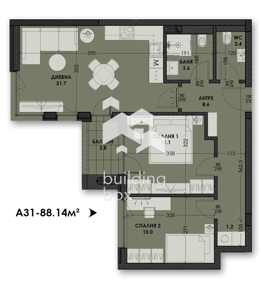 Продава 3-СТАЕН, гр. Варна, Виница, снимка 2 - Апартаменти - 55536256