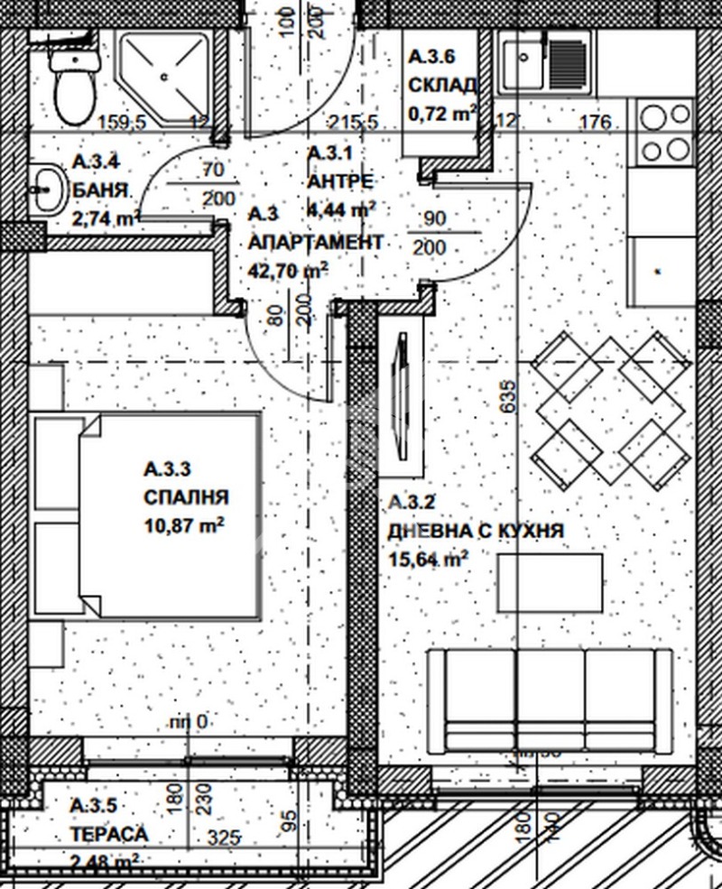 Eladó  1 hálószoba Sofia , Krastova vada , 51 négyzetméter | 41130214 - kép [4]