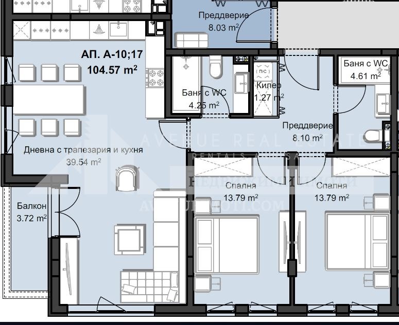 Продаја  2 спаваће собе Пловдив , Христо Смирненски , 128 м2 | 99890662 - слика [2]