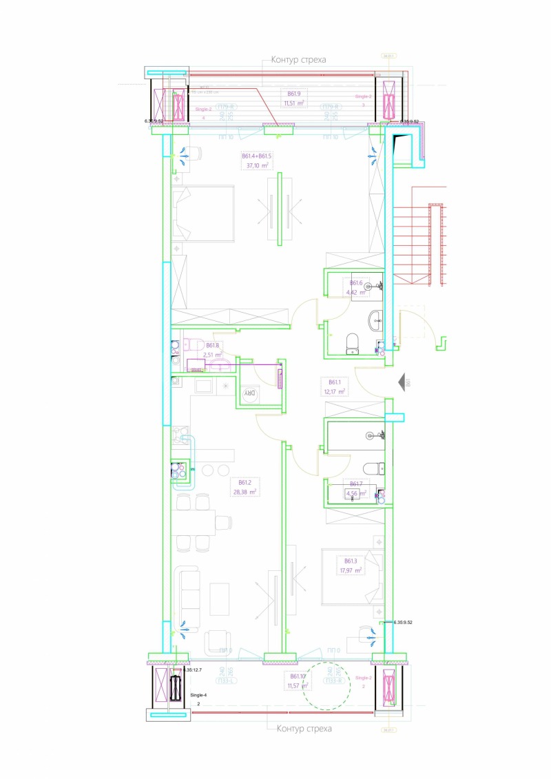 Satılık  3 yatak odası Sofia , Krastova vada , 162 metrekare | 39081823 - görüntü [2]