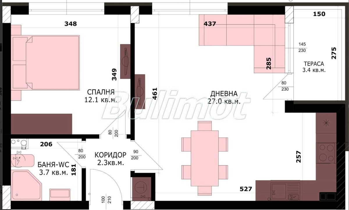 Продава 2-СТАЕН, гр. Варна, Кайсиева градина, снимка 3 - Апартаменти - 54925217