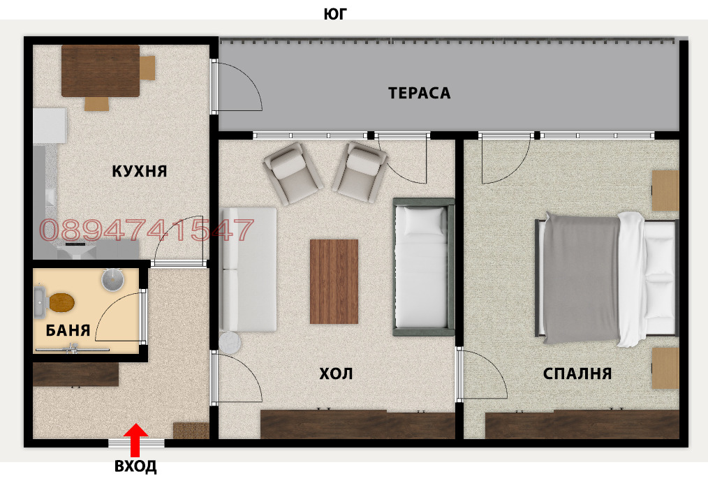 Продава 2-СТАЕН, гр. Стара Загора, Три чучура - център
