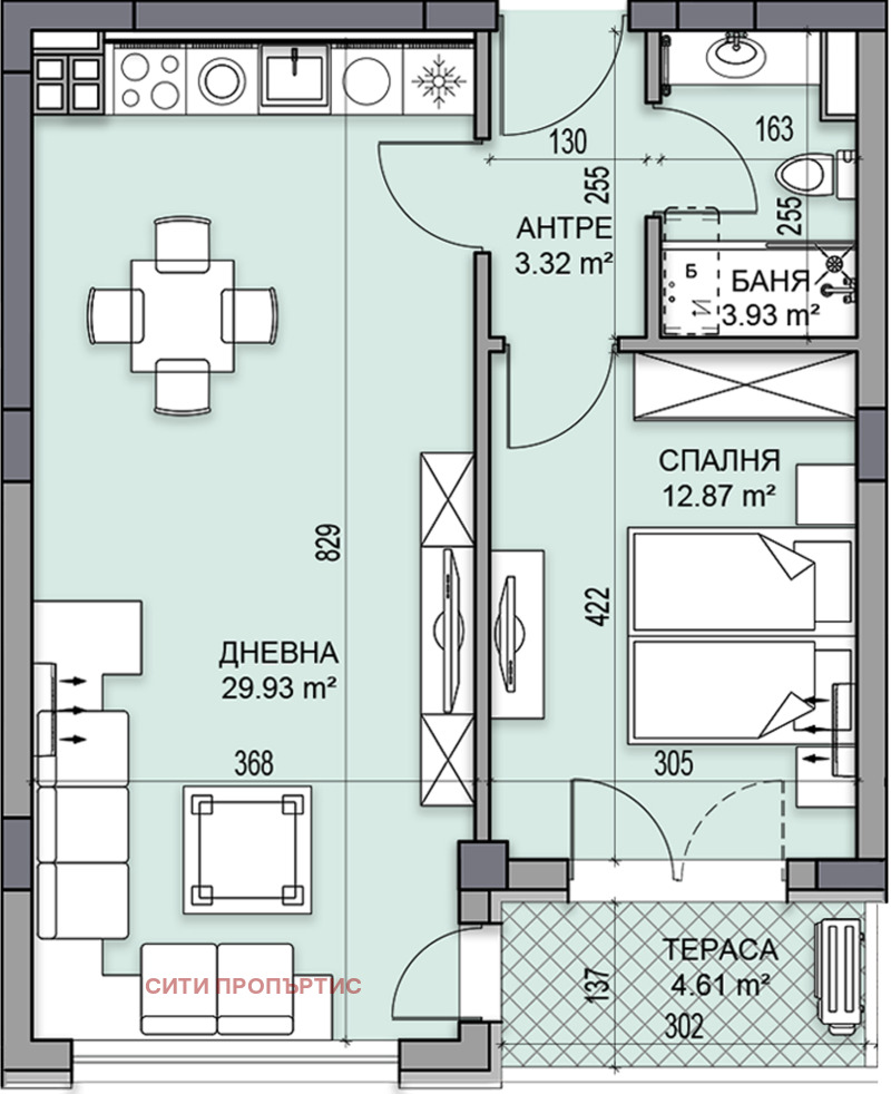 Till salu  1 sovrum Plovdiv , Gagarin , 77 kvm | 27643944