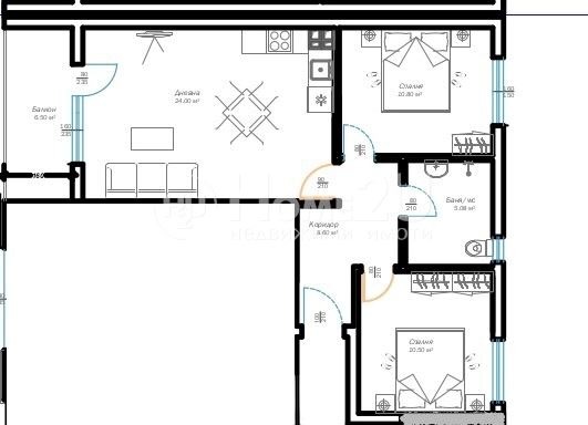 На продаж  2 спальні Варна , м-т Пчелина , 82 кв.м | 61770075 - зображення [3]