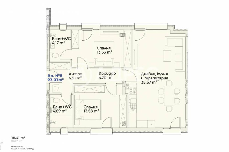 Продава 3-СТАЕН, гр. София, Манастирски ливади, снимка 3 - Апартаменти - 52748302