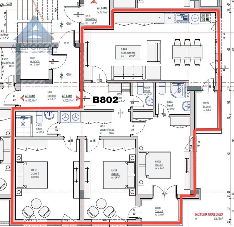 In vendita  3+ camere da letto Pleven , Shirok tsentar , 136 mq | 12560035 - Immagine [3]