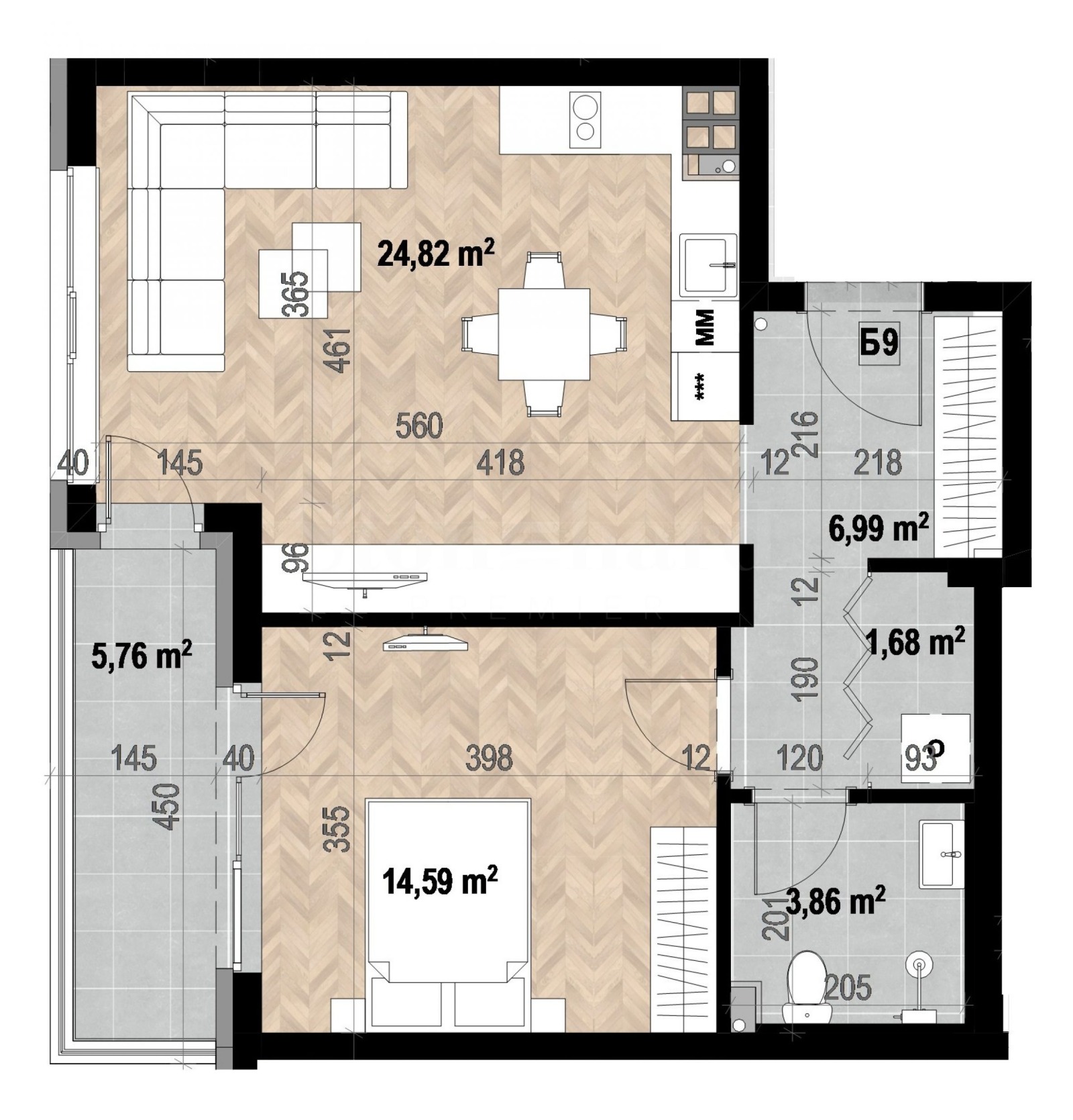 Продава 2-СТАЕН, гр. София, Кръстова вада, снимка 2 - Апартаменти - 53654816