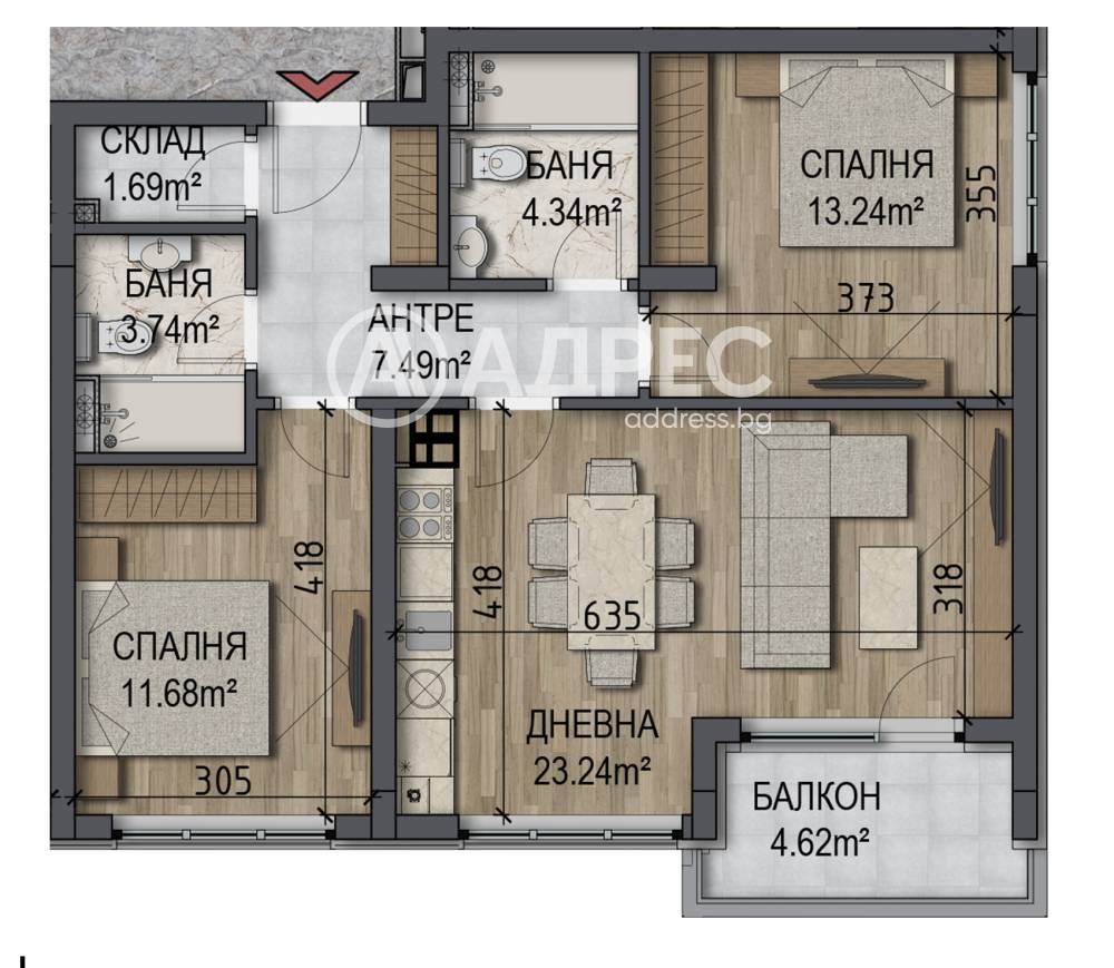 Продава 3-СТАЕН, гр. София, Овча купел, снимка 4 - Апартаменти - 55324536