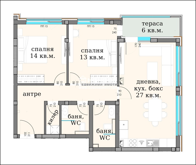 Продава 3-СТАЕН, гр. Пловдив, Западен, снимка 2 - Aпартаменти - 42922792