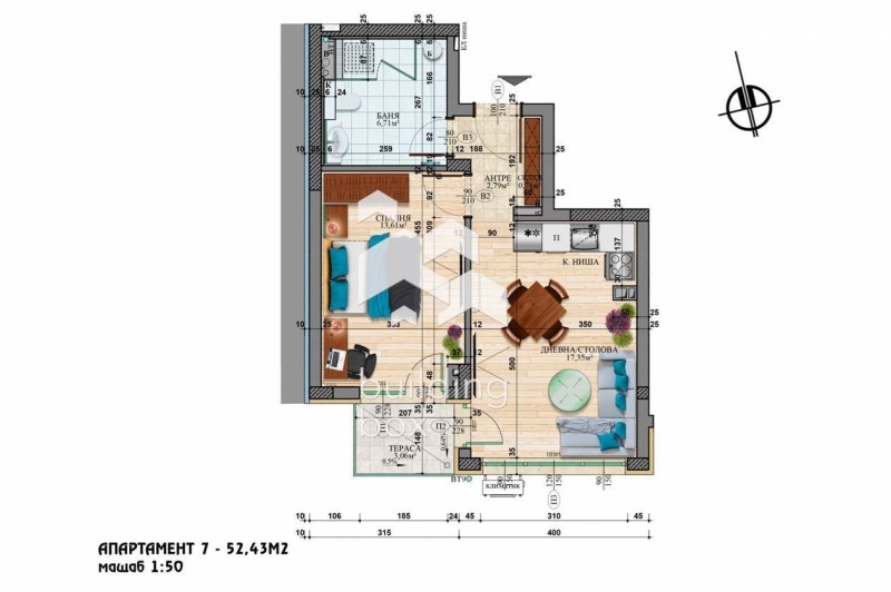 Zu verkaufen  1 Schlafzimmer Sofia , Hadschi Dimitar , 60 qm | 12538104 - Bild [2]