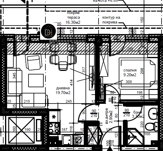 Продается  1 спальня Пловдив , Остромила , 67 кв.м | 42890659 - изображение [2]