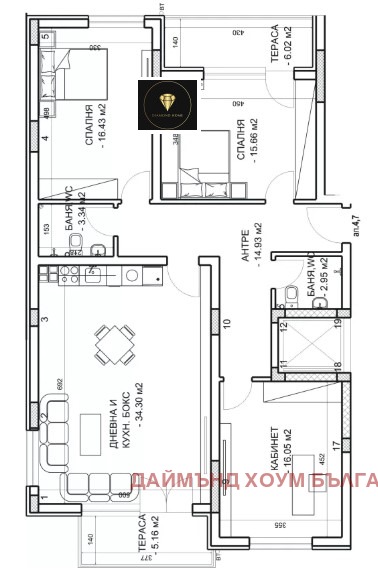 Продава 4-СТАЕН, гр. Пловдив, Младежки Хълм, снимка 2 - Aпартаменти - 48303383