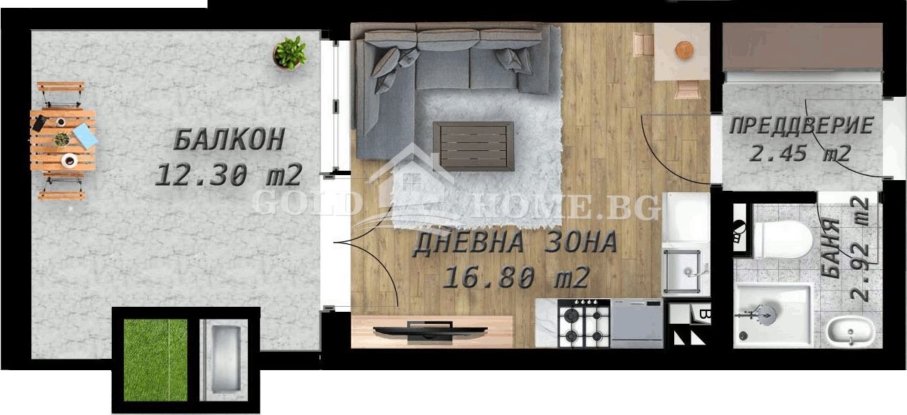 Продава 1-СТАЕН, гр. Пловдив, Беломорски, снимка 2 - Апартаменти - 56269966