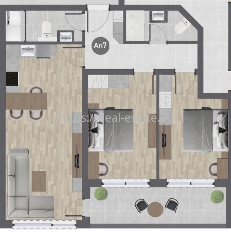 Продава 3-СТАЕН в град Благоевград, Баларбаши - 102 кв.м / 114 700 € » 224 333.70 лв., ДИЪЛ ЕСТЕЙТ