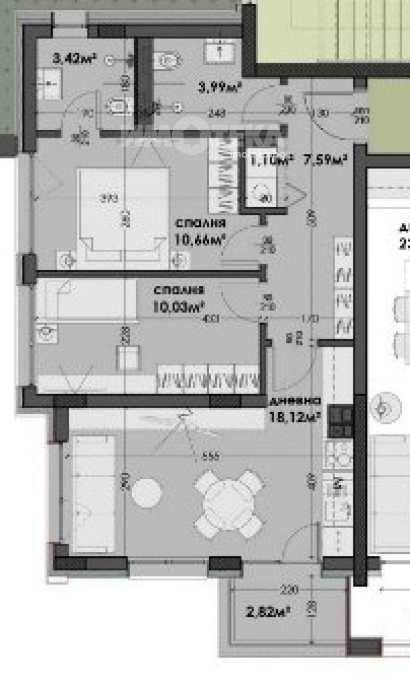 Na prodej  2 ložnice Varna , Izgrev , 86 m2 | 33665599 - obraz [5]
