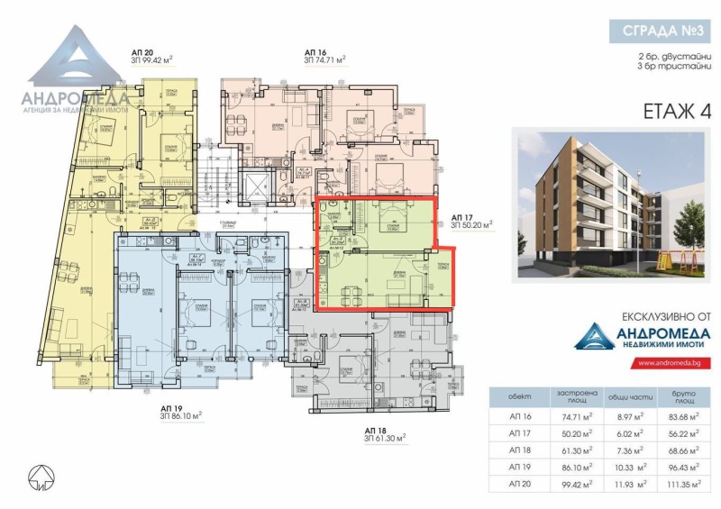 Eladó  1 hálószoba Pleven , Sirok centar , 57 négyzetméter | 50542990 - kép [3]