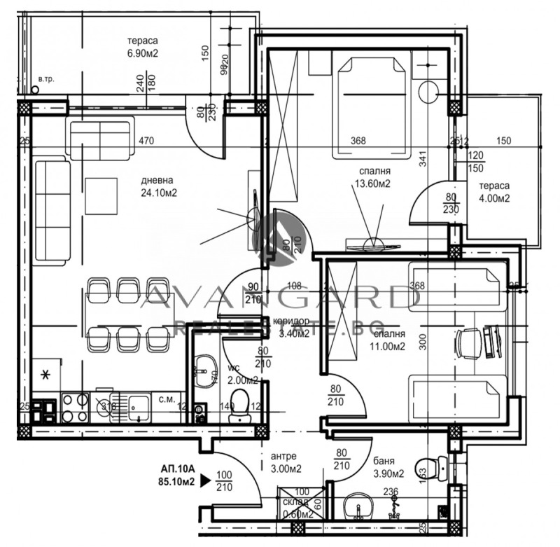 For Sale  2 bedroom Plovdiv , Belomorski , 97 sq.m | 43068536 - image [2]