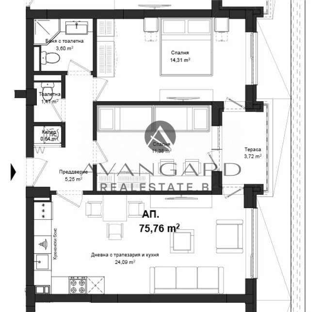 Продаја  2 спаваће собе Пловдив , Каршијака , 86 м2 | 53128482