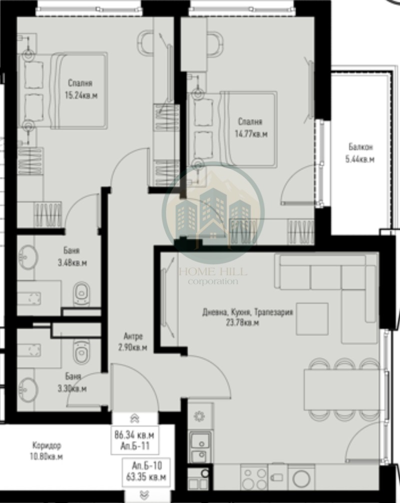 Продава 3-СТАЕН, гр. София, Манастирски ливади, снимка 4 - Апартаменти - 52048046