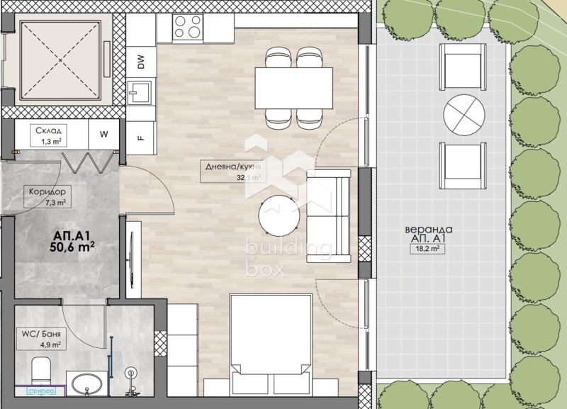 De vânzare  Studio Plovdiv , Cârșiiaca , 79 mp | 92763089 - imagine [2]
