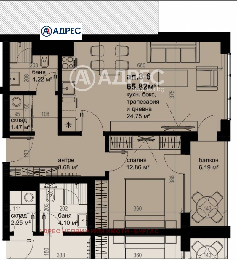 Продается  1 спальня Бургас , Изгрев , 77 кв.м | 41095917 - изображение [5]