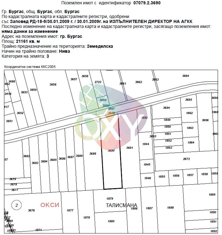 Продава ПАРЦЕЛ, гр. Бургас, Пети километър, снимка 1 - Парцели - 47255883