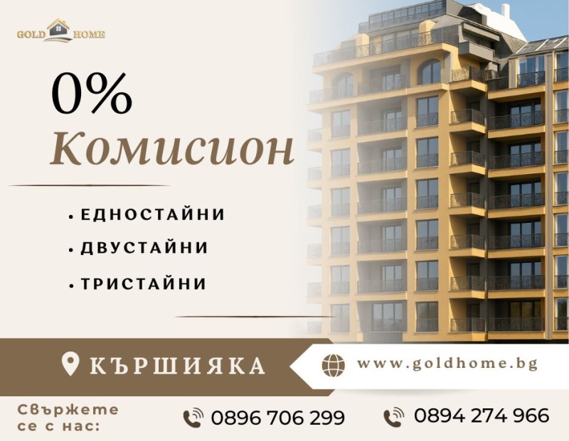 Продава 1-СТАЕН в град Пловдив, Кършияка - 51 кв.м / 78 170 € » 152 887.23 лв., ГОЛД ИМОТИ