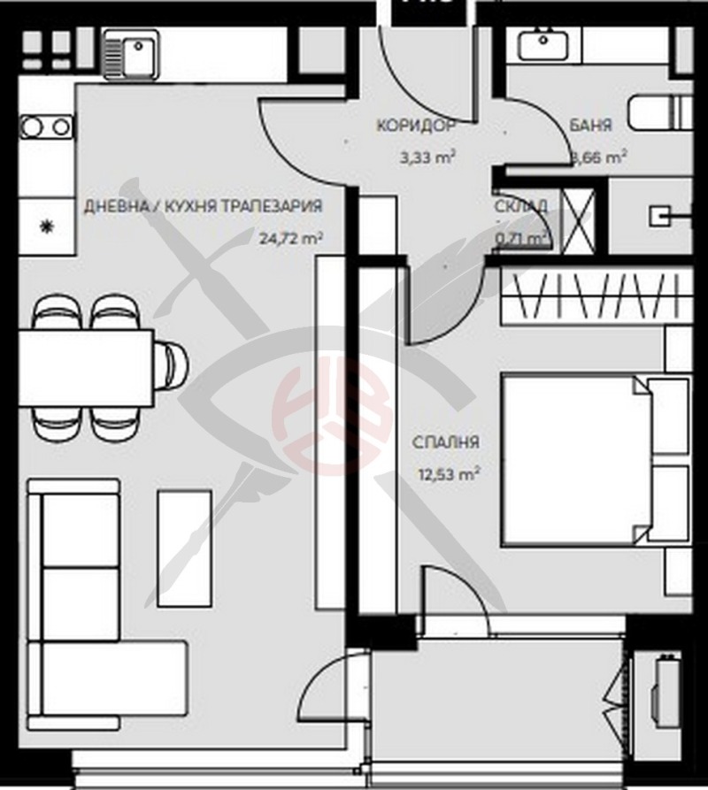 Продава 2-СТАЕН, гр. София, Кръстова вада, снимка 1 - Aпартаменти - 49288263