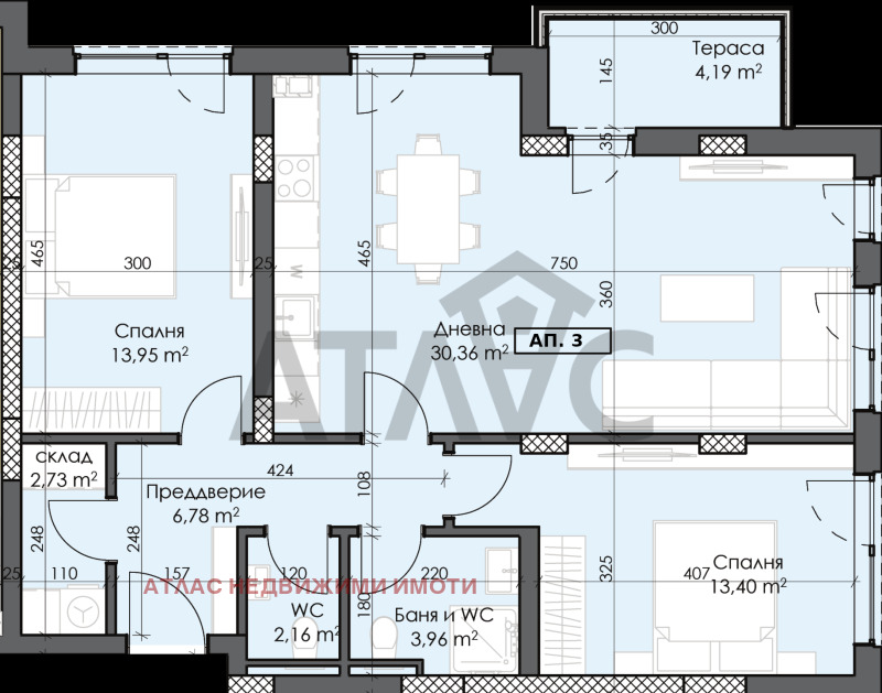 Продава  3-стаен град Пловдив , Тракия , 111 кв.м | 36777090