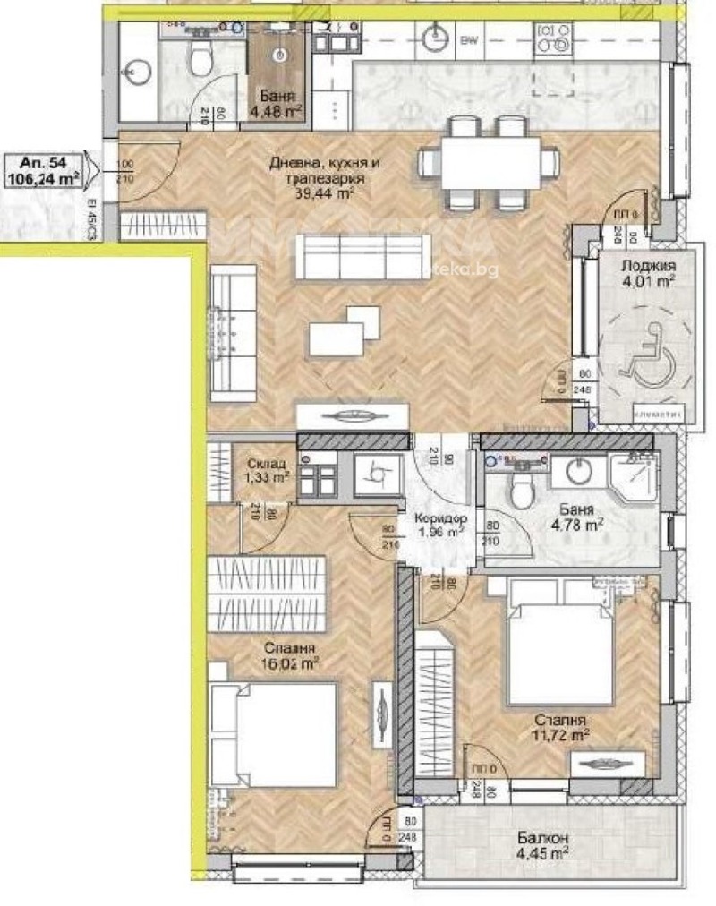 Продава 3-СТАЕН в град София, Люлин 8 - 123 кв.м / 252 909 € » 494 647.01 лв., ИМОТЕКА