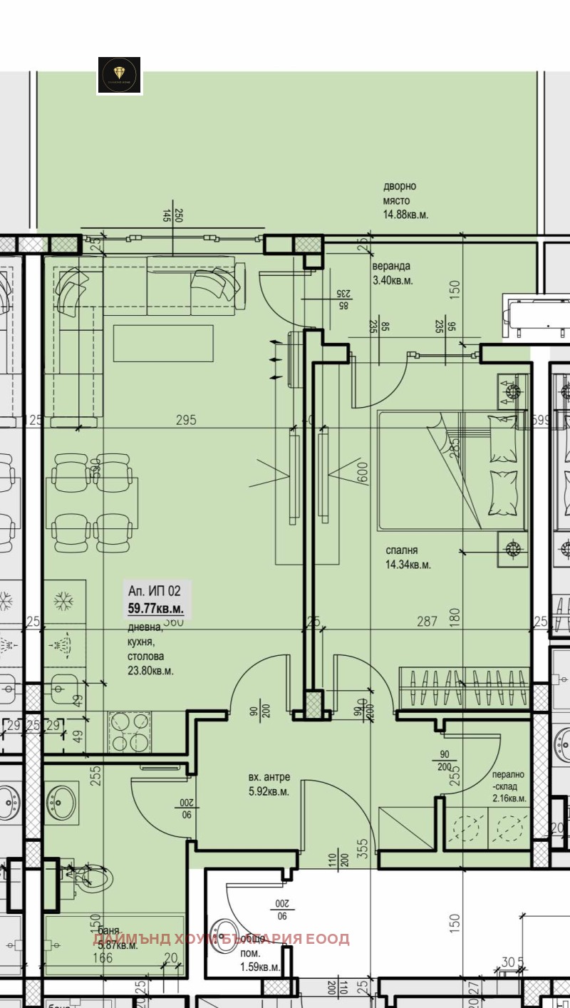 Продаја  1 спаваћа соба Пловдив , Остромила , 88 м2 | 17497567 - слика [3]
