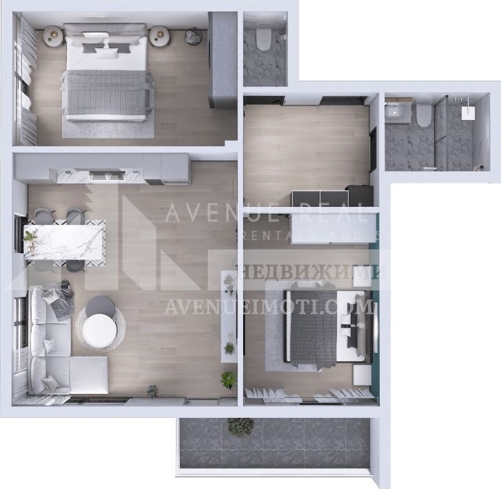 En venta  2 dormitorios Plovdiv , Yuzhen , 103 metros cuadrados | 11079589 - imagen [2]