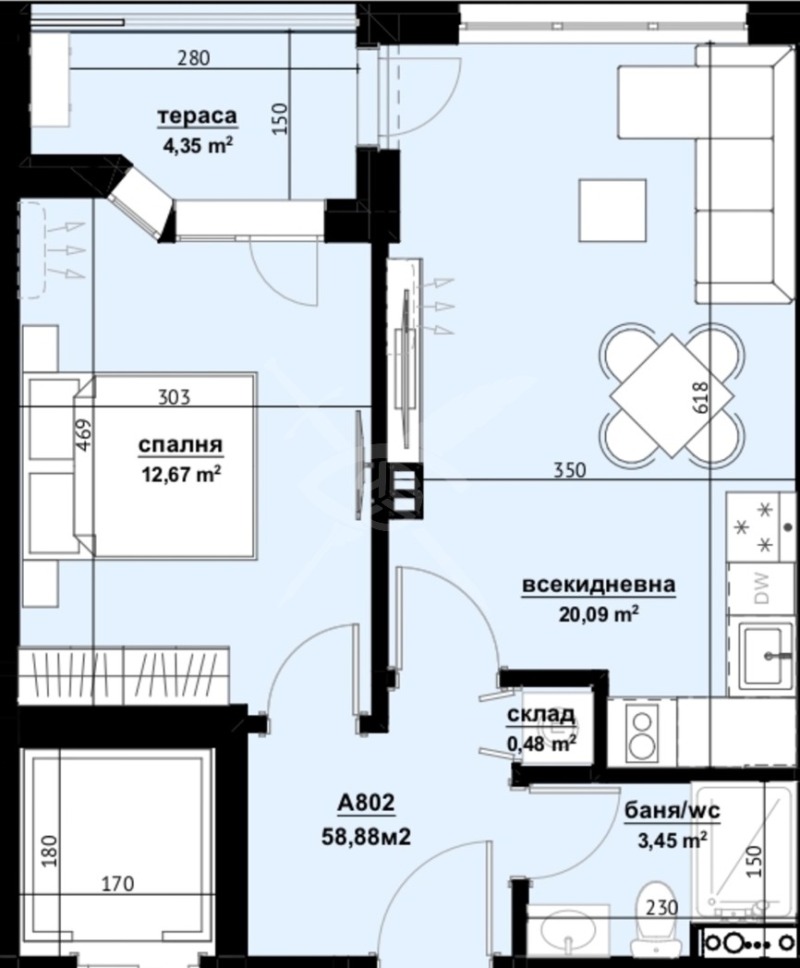 Продава 3-СТАЕН, гр. Бургас, Изгрев, снимка 2 - Aпартаменти - 48297937