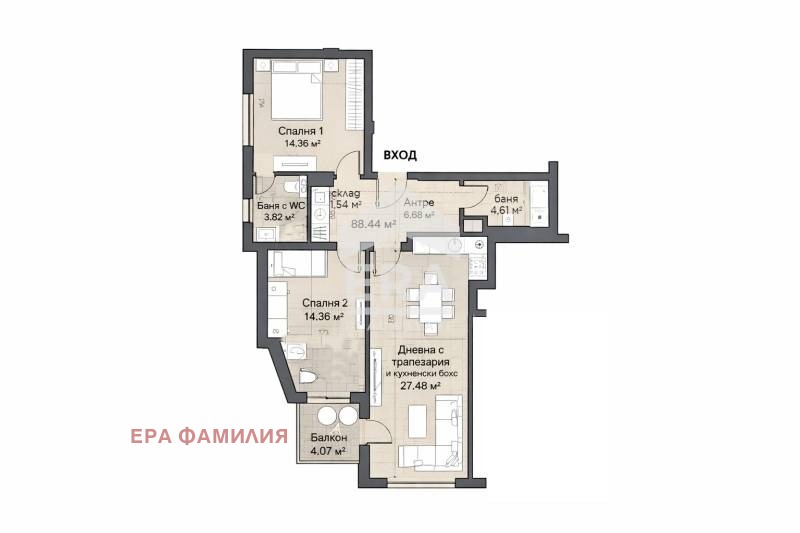 Продава 3-СТАЕН, гр. София, Люлин 6, снимка 7 - Апартаменти - 53261493