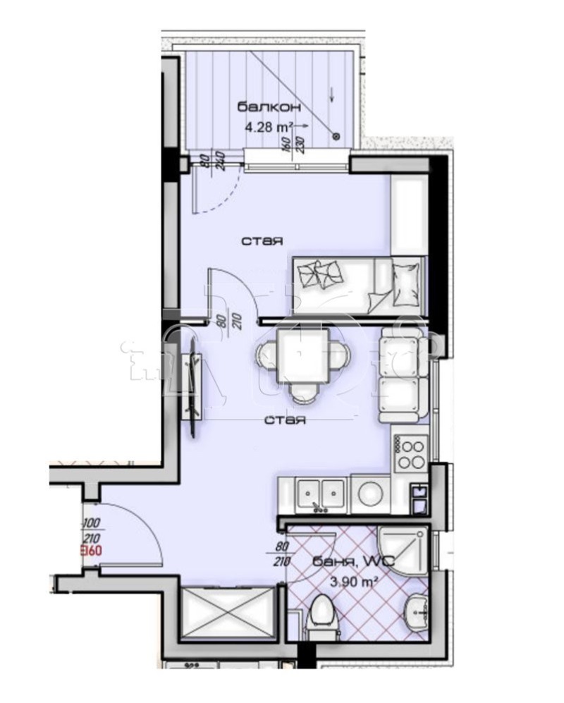 Продаја  Студио Варна , Кајсиева градина , 50 м2 | 41126369 - слика [2]